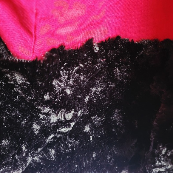 Vintage Elephant Tapestry Cape Faux Fur Trim Boho Ethnic Heavy Wrap Cotton Blend - Picture 14 of 16